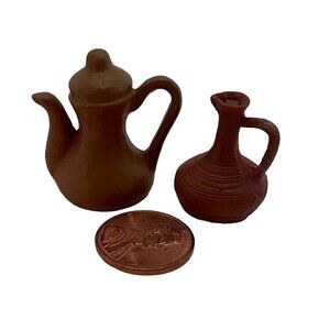 Vintage Fontanini Potter Pitchers Pair Accessory 1999